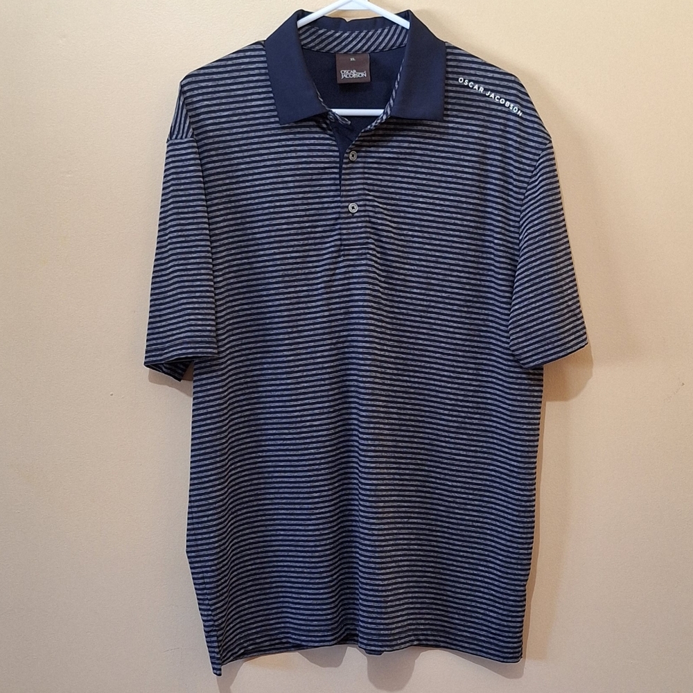 Oscar Jacobson Striped Polo Shirt